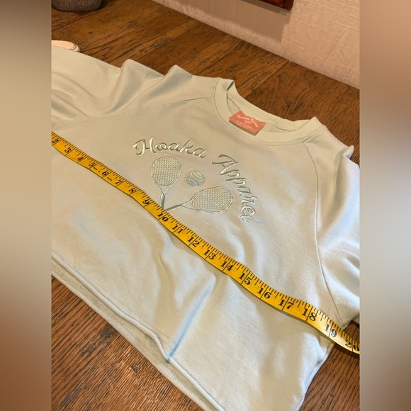 💚 HOAKA APPAREL Cropped Sweatshirt – Mint Green (Size S) - Picture 3 of 10